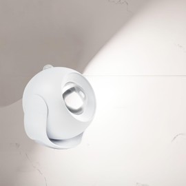 Gusweet LED Wall Mounted Lights,Echargeable Motion Sensor Wall Sconces Lamp with USB Port,3 Color 360°Rotating Magnetic Cordless Light for Bedroom Bedside Hallway Stairs Closet (White)