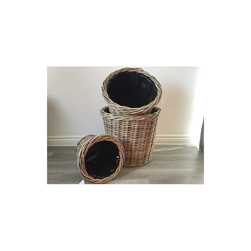 Round Tapered Basket/Planter, Plastic Lined, Excellent Quality, Very Strong Kuba