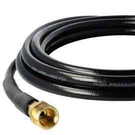 vhbw 3 m Extension Hose Compatible with Kärcher K 2.300 T 50 WB, K 2.36 M Pressure Washer with M22 x 1.5 Thread Connection, Black