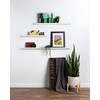 Infinite Design 36" Metal Floating Wall Shelf | Modern White