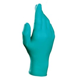 MAPA Professional Solo 977 - Disposable Gloves with Chemical Protection, Use as Medical Gloves and in Cosmetics/Chemistry, Green, Size 9 (Pack of 100) Protective Gloves
