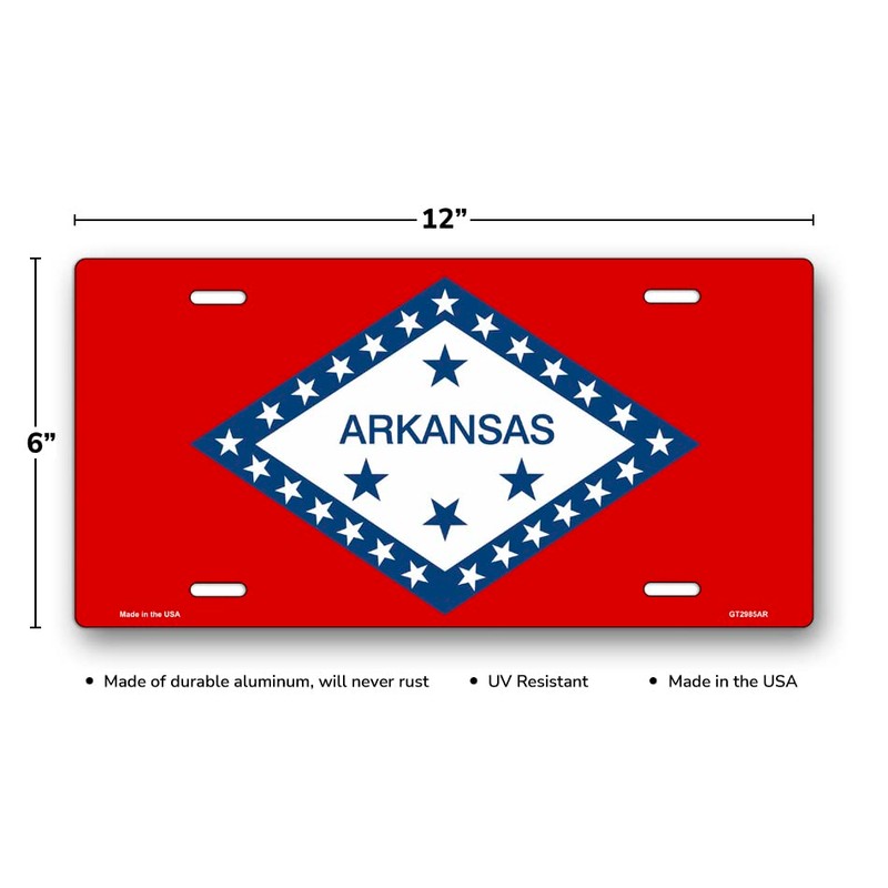 Arkansas State Flag License Plate