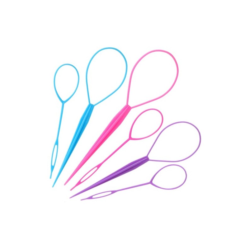 Schembo Topsy Tail Hair Tool Set - 6pcs Loop Styling