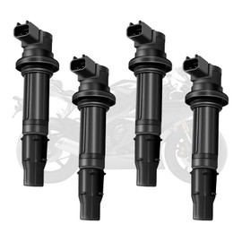 Motorcylce Ignition Coil Compatible with Yamaha Vehicles - 2003-2007 R6, 2006-2009 R6S, 2002-2006 YZF-R1, 2006-2015 FZ1-FZS1000, 2009-2016 VMAX1700, 4PCS