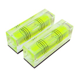 SIZIKJXGHWYI 2Pcs Square Bubble Spirit Levels with Magnetic Base 52x20x15mm Three Line Bubble Level Measuring Layout Tools Levels