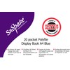 Snopake A4 Polyfile Display Book 20 Pockets – Blue [Pack