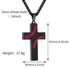 Zocomi Cross Necklace for Men Baseball Pendant Chain Black Stainless