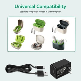FITE ON 5V Charger for Phonak Case Go BTE RIC Combi Ease Life Slim PartnerMic Audeo Compatible with Phonak P90R L90R P90 B90 L90 R 0459 UL Listed Power Adapter USB Cord