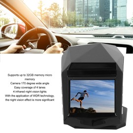 Car DVR Dash Cam with 2.0 Inch Screen, F1.8 Aperture, 10MP HD Lens, 170° Wide Angle, Loop Recording, Parking Monitoring, Night Vision and WDR Technology for Vehicles
