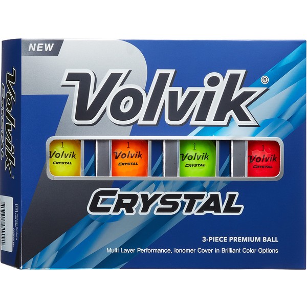 Volvik New Crystal Golf Balls: Assorted, Dozen