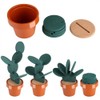 Nioslier Coasters Creative Cactus Shaped Design Set of 6 Pieces