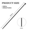 Black Cable Ties, 200mm x 4.8mm, Pack of 100, Premium
