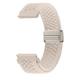 PinnWaa Nylon for Bracelet 18 mm 20 mm 22 mm, Elastic Magnetic with Magnetic Clasp Watch Strap, Adjustable Sports Replacement Strap Bracelets for Men and Women, 18 mm