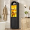 UPOSOJA 72" Tall Arched Narrow Bathroom Storage Cabinet with Lights,