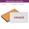 sourcing map 50Pcs Metal Business Cards Blank Multicolor Aluminum Laser
