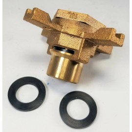Trumbull Water Meter Yoke Expansion Connection Wheel for 5/8" x 1/2" Meter, NL Brass