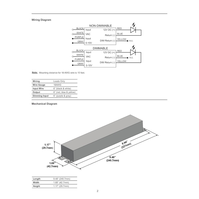 eldoLED | 2743UT OPTOTRONIC® OT 60W Dimmable LED Driver |