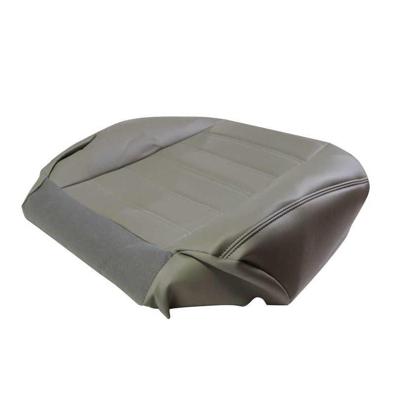 SecosAutoparts Driver Side Bottom Synthetic Leather Seat Cover Gray Compatible