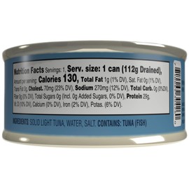 Tuscanini Italian Solid Light Yellowfin Tuna in Water 5.6oz (6 Pack) | Gluten Free, Soy Free, Mineral Enriched, Kosher for Passover, Product of Italy