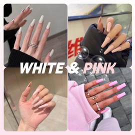 Poly Gel Nail Kit 3 Colors - White Pink Nail Extension Kit - 15ml All In One Builder gel for Nails with Slip Solution - Gel Nail Set Strengthen nail Art Kit DIY for Beginners Gift for Women