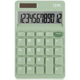 EooCoo Large Size Basic Standard Calculator, Office Desk Accessories, 12 Digit Desktop Calculator with Large LCD Display for Office, School, Home & Business Use, Modern Design