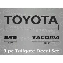 TOYOTA TACOMA SR5 TRUCK TAILGATE LOGOS DECAL 89-99 Tacoma pickup