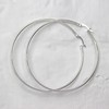 Sterling Silver Blank Sleeper 2 mm Creole Hoop Earrings 12