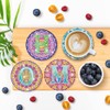Bysincy 2 PCS A-Z 26 Letters Diamond Painting Coasters Kit,5D