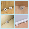 Doyime 100pcs Plastic Angle Brackets Angle Brackets Corner Brackets Shelf