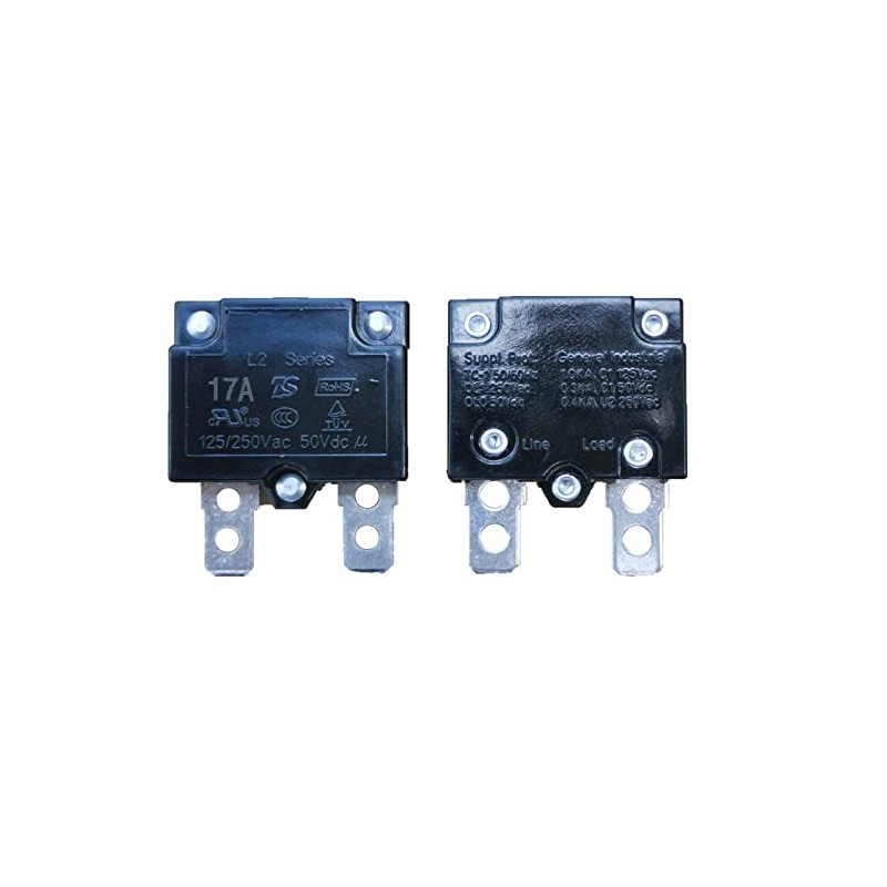 2Pcs 17A 125/250Vac 50Vdc Automatic Reset Relay Fuse Therma Switch