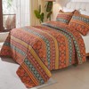 Cmfshape Orange Quilt Sets Bedspread Set 100% Cotton Boho Bedding