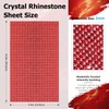 Bling Red Rhinestone Sheets Self Adhesive, 9.4x15.8 Inch