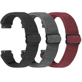 TumpCez Elastic Watch Straps, 16 mm, 18 mm, 20 mm, 22 mm, Quick Release Nylon Strap, Adjustable, Breathable Sports Bands, Replacement Strap for Men and Women.