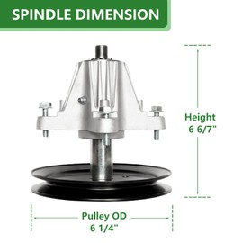 Mower 46 Deck Rebuild Kit Compatible with MTD Cub Ca det Crafts man T1500 T1600 Includes 2 Spindle 618-06989, 918-06989, 2 Blade 742-04244, 742-04290, 2 Idler 756-05034A, GY22082, 1 Be lt 754-04219