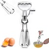 2024 Upgrade Stainless Steel Egg Beater, Rotary Whisk, Easy to