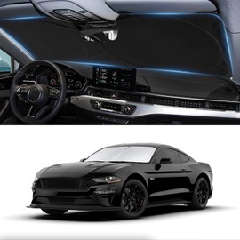 Sunshade for Focus Windshield Sun Shade Custom-fit for 2012-2018 Ford Focus S, RS, ST, SE, SEL, Titanium, Electric Sedan Hatchback Accessories Front Window Shield Cover Sun Visor UV Reflector