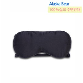 Alaska Bear 알래스카베어 수면실크안대 블랙 기본형 1band 1개 [더블] Alaska Bear Sleep Silk Eye Mask Black Basic 1band 1 piece [Double]