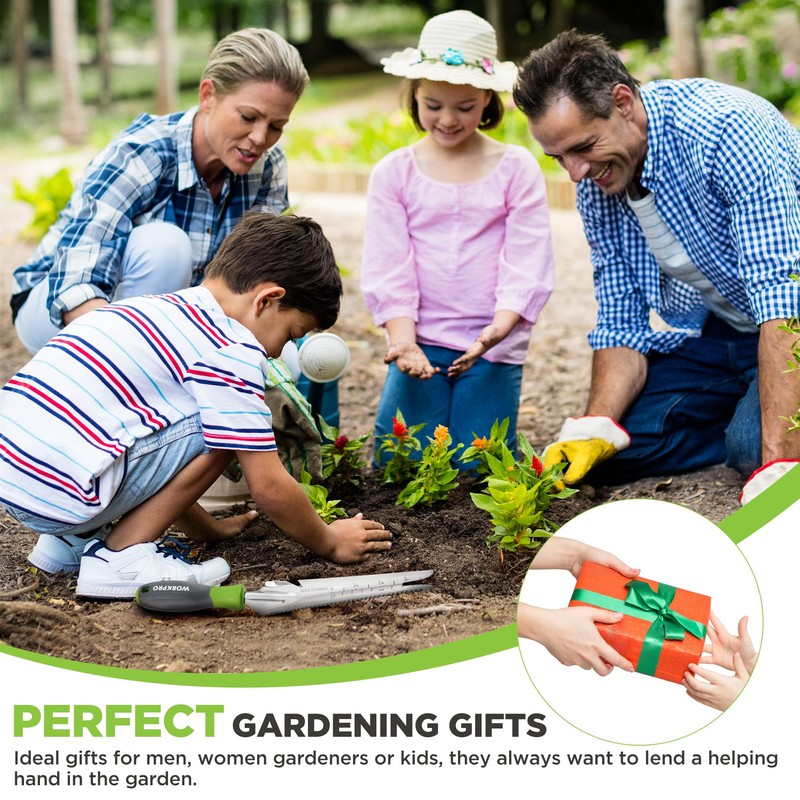 WORKPRO Hand Weeder Puller, 5-in-1 Stainless Steel Garden Trowel with