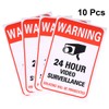 NUOBESTY 24 Hour Video Surveillance Sign Decal,Business Camera Alarm System