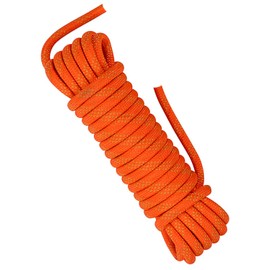 NorthPada Climbing Rope 16 feet 5 Meters 10mm Static Safety Rock Climbing Rope, Fire Rescue Parachute Rope, Escape Rope, Rappelling Rope Orange
