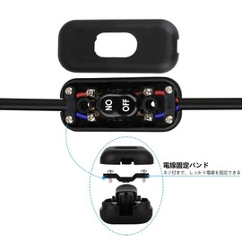 Billichodou Inline Cord Switch AC250V 6A On-Off Intermediate Switch Control Feed Through Latching Press Switch for Bedroom Table Lamp Desk Lamp [Black]