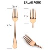 Rose Gold Salad Forks Set of 8, Stainless Steel Silverware