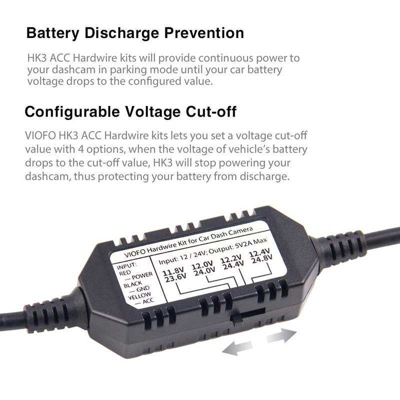 VIOFO HK3 Acc Hardwire Kit for A129, A129 Plus, A129