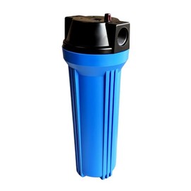 Whole House Water Filter Housing, 10"x2.5" Filter Cartridge, 3/4" Port, Blue