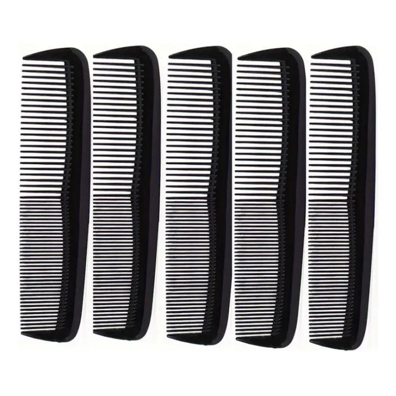Pack 50 Peines Bolsillo Negro Cosmetic Box Plástico Peinado Práctico