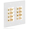 Fosmon 2-Gang 7.1 Surround Sound Distribution Home Theater Wall Plate,