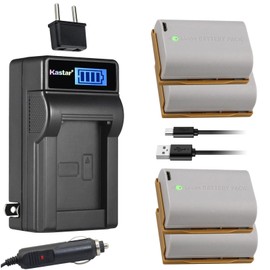 Kastar 4-Pack LP-E6N Pro Battery and LCD AC Charger Compatible with Canon LP-E6, LP-E6N, LP-E6N Pro Battery, Canon LC-E6, LC-E6E Charger, Canon EOS 5D, 6D, 60D, 70D, 80D, 90D, XC10, XC15 Cameras