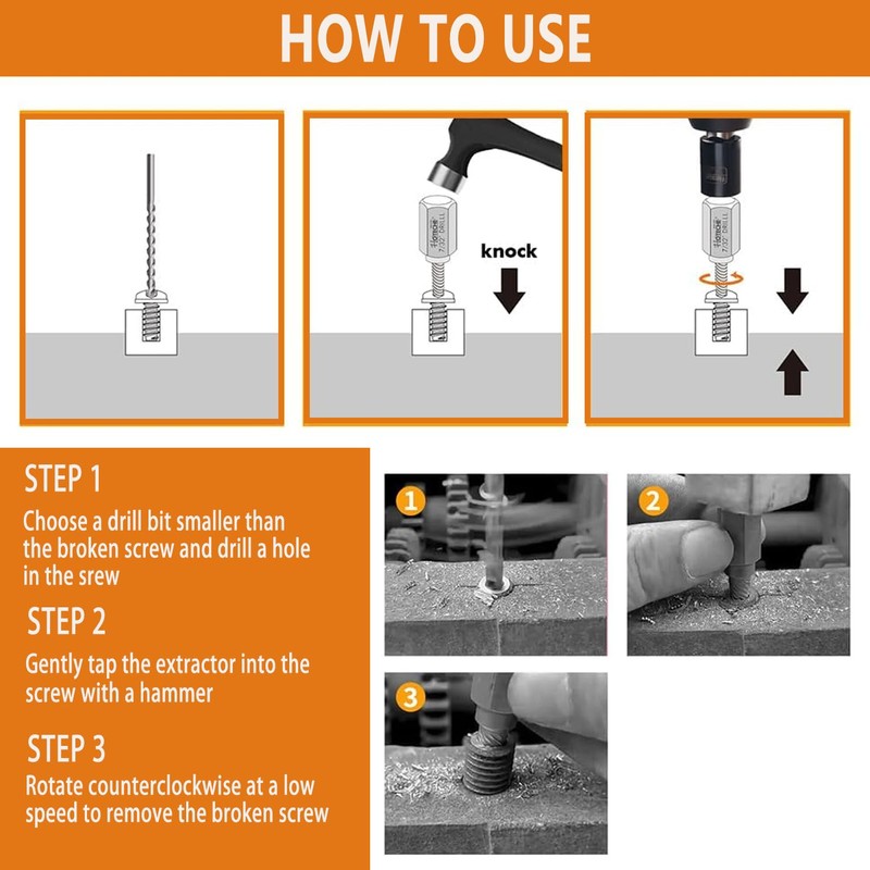 XEWEA 22PCS 3/8" Drive Screw Extractor Set, Bolt Remover Kit