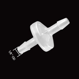 ANPTGHT One Way Check Valve 1/8"(3MM) Hose Barb Non Return Ozone Resistance Plastic Valve for Water Fuel Oil Air Gas (Pack of 8)