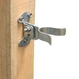1-5/8" Flat Back Wall Mount Fork Gate Latch - Gate Latch Hardware with Screws or Lag Bolt for Gate Frames, Easily Mounts to Wooden Gate Post or Wall